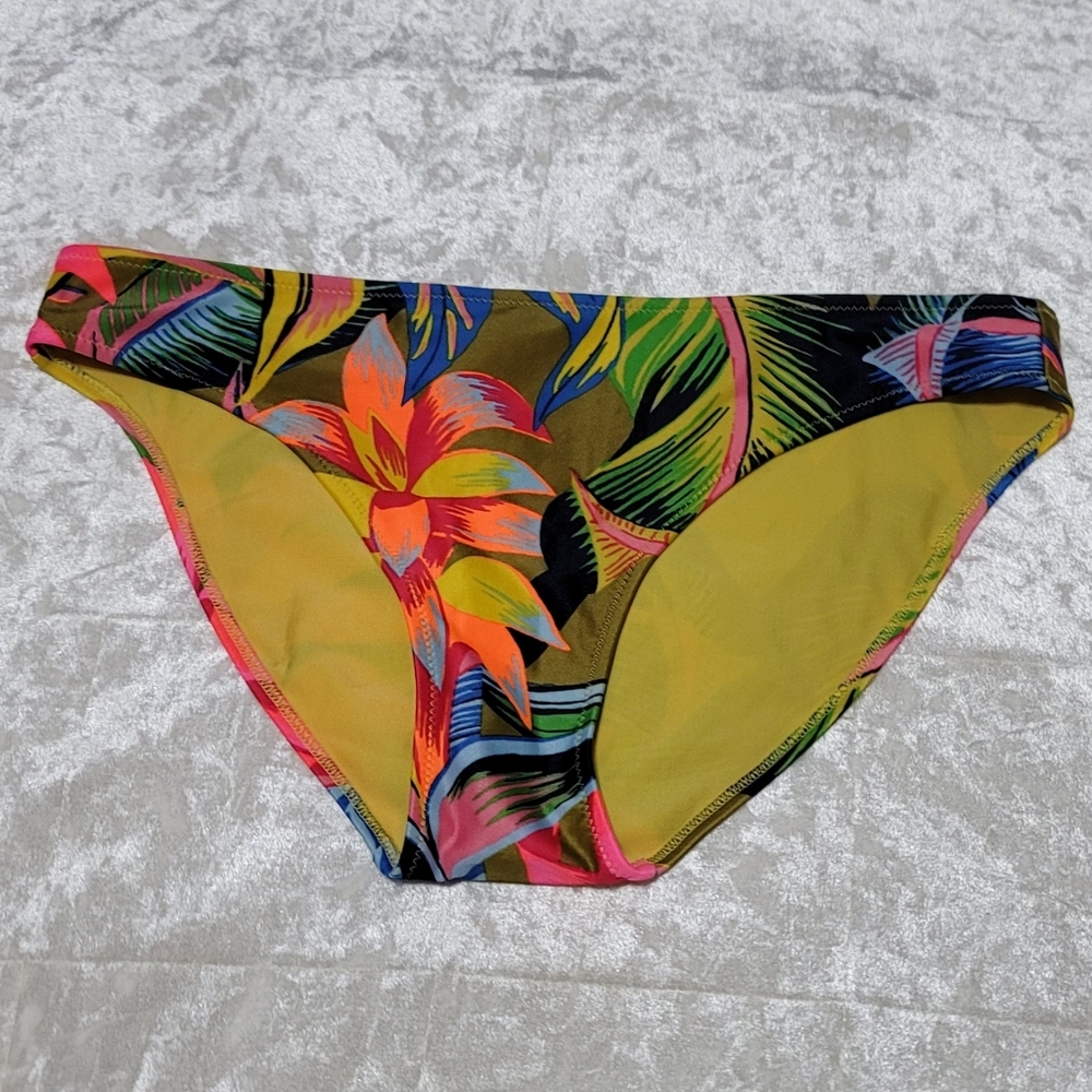 Aerie Tropical Floral Colorful Hispter Bikini Bottoms Sz M